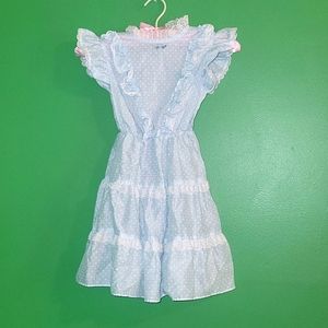 Vintage 6x lace polka dotted darling dress